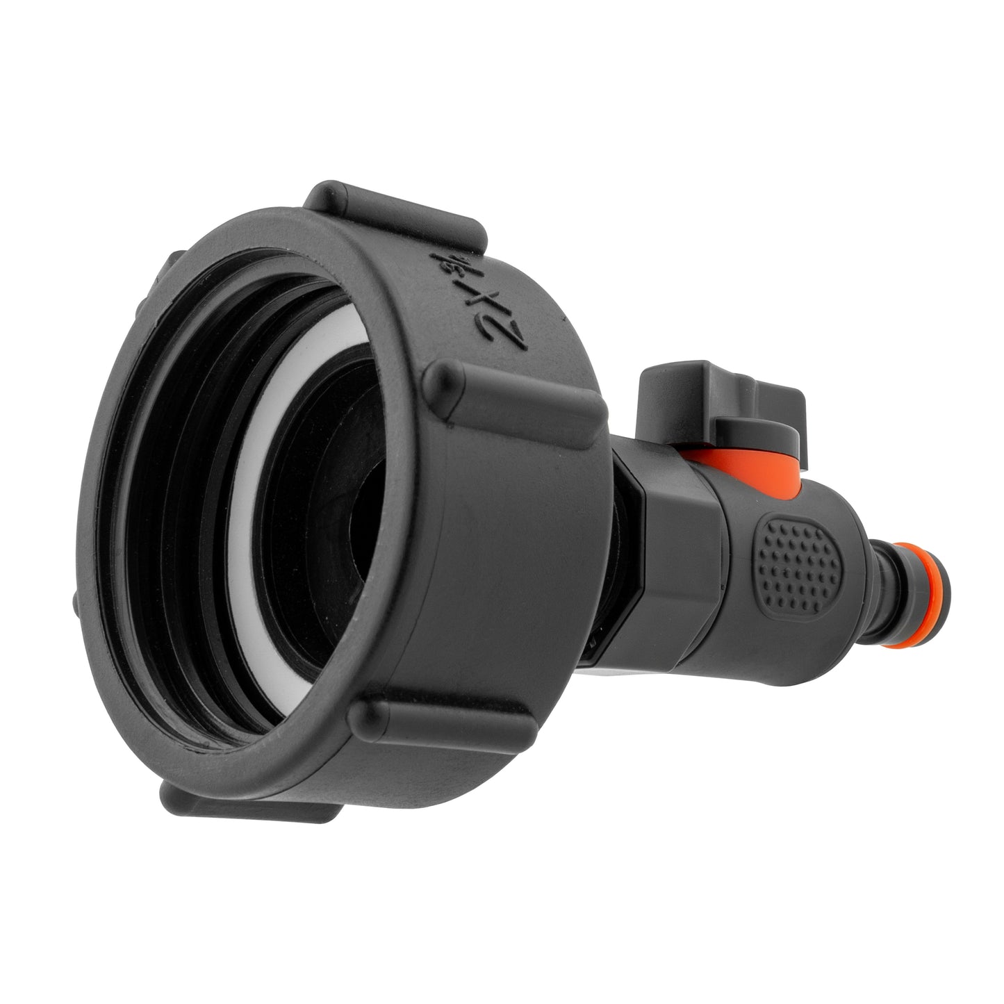 IBC 2” S60X6 Cap with BSPF Thread-Quick Connect Male Valve