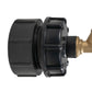 IBC 2” BSPF – S60X6 Cap with S60X6 – ½” BSPF Cap and Brass Bib Tap 1/2” Barb