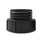 IBC 2” BSPF – S60X6 Cap with S60X6 – ½” BSPF Cap and Lever Tap ½” Barb