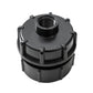 IBC 2” BSPF – S60X6 Cap with S60X6 – ½” BSPF Cap and Lever Tap ½” Barb