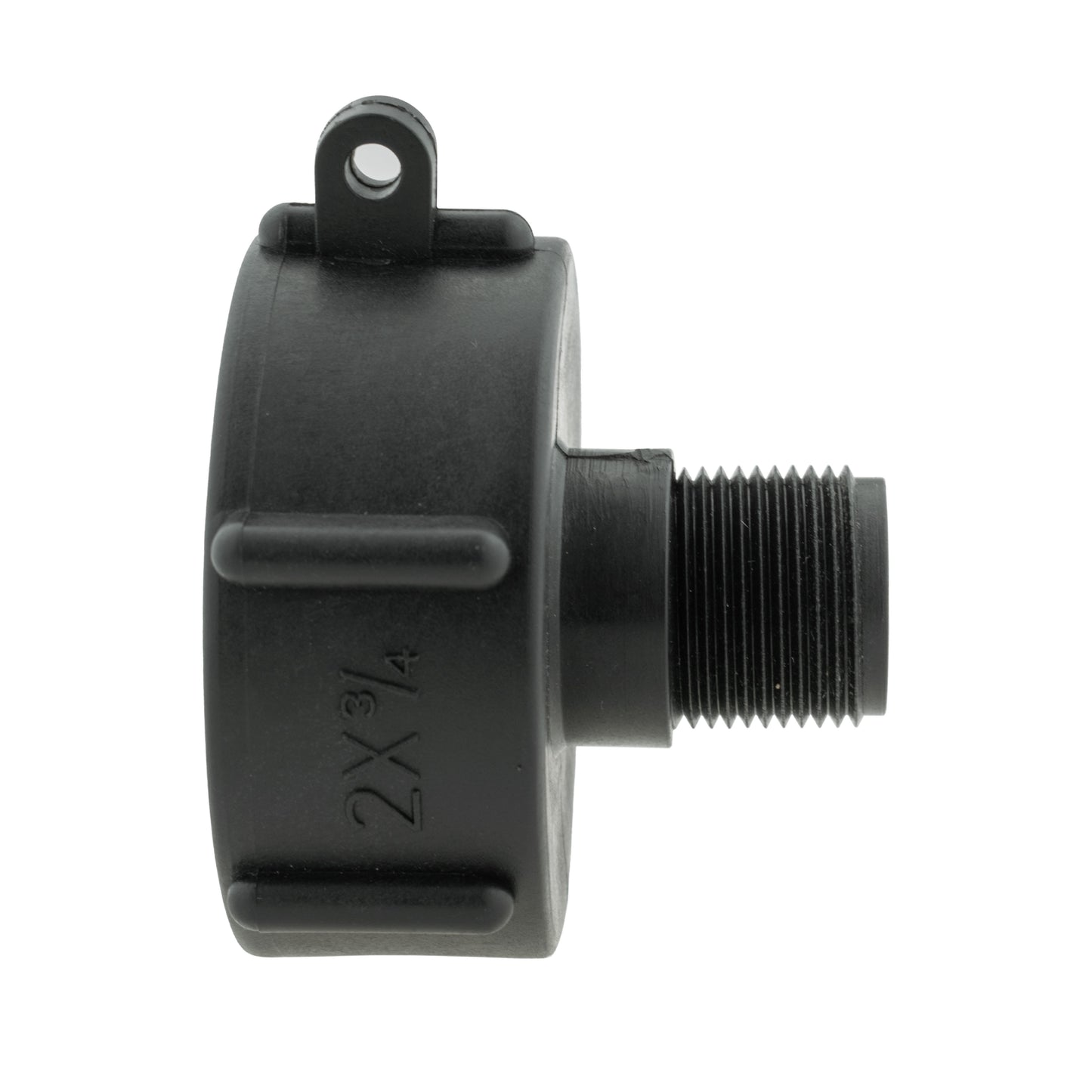 IBC 2” S60X6 Cap with BSPF Thread-Quick Connect Male Valve and Hose Connector Zinc