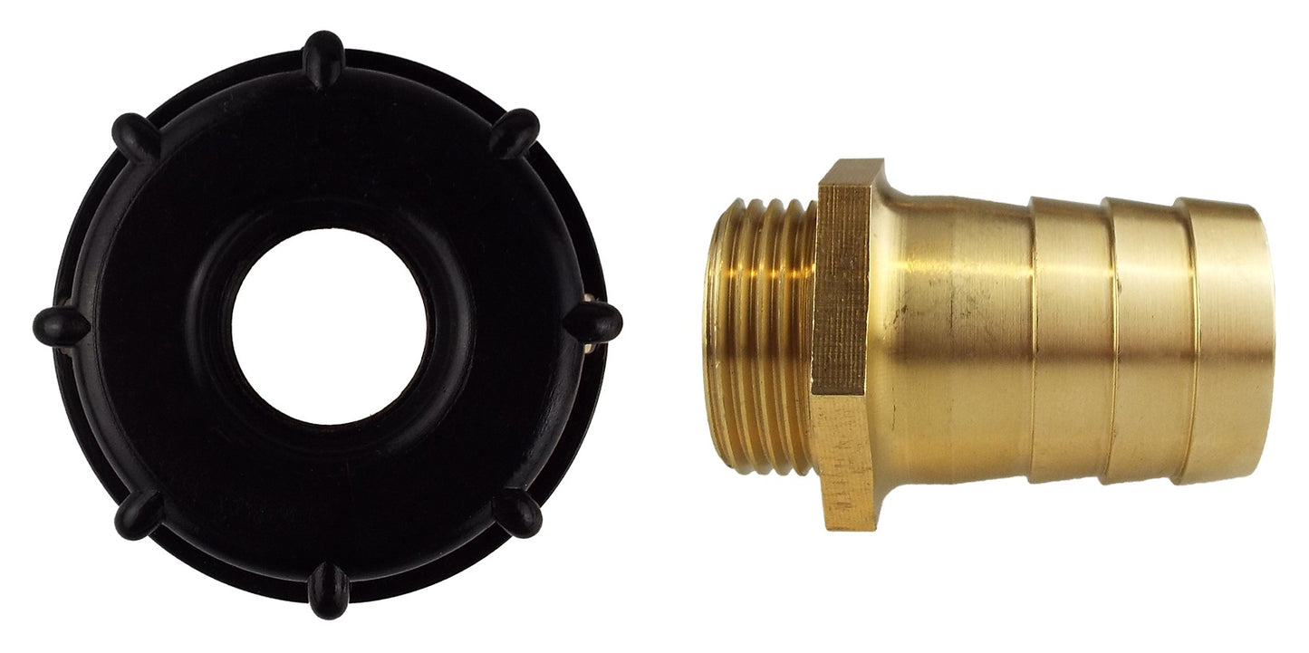 IBC 2” S60X6 Cap with 25mm Brass Barb