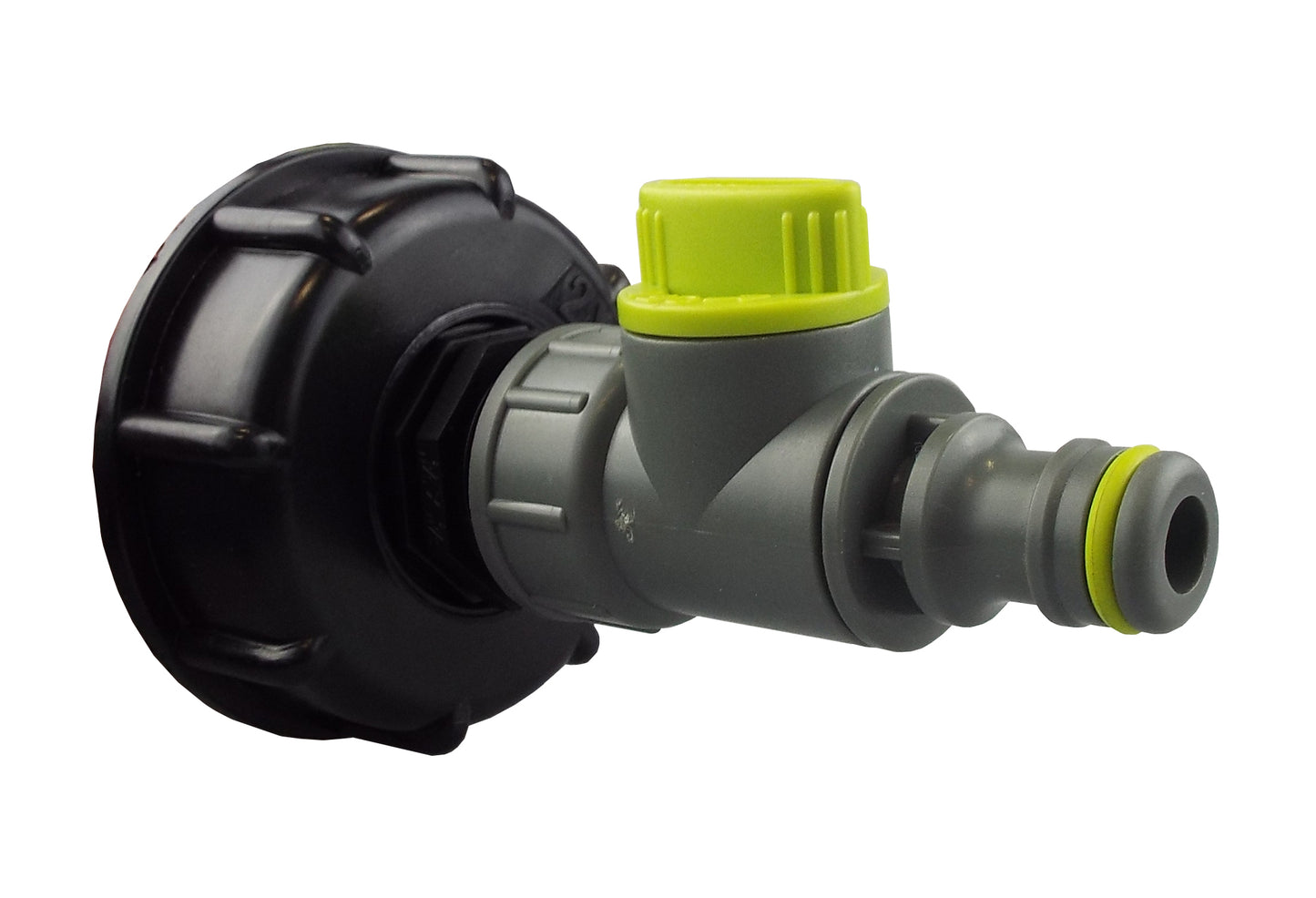 IBC 2” S60X6 Cap with ¾” BSP – Click Lock Valve Lime