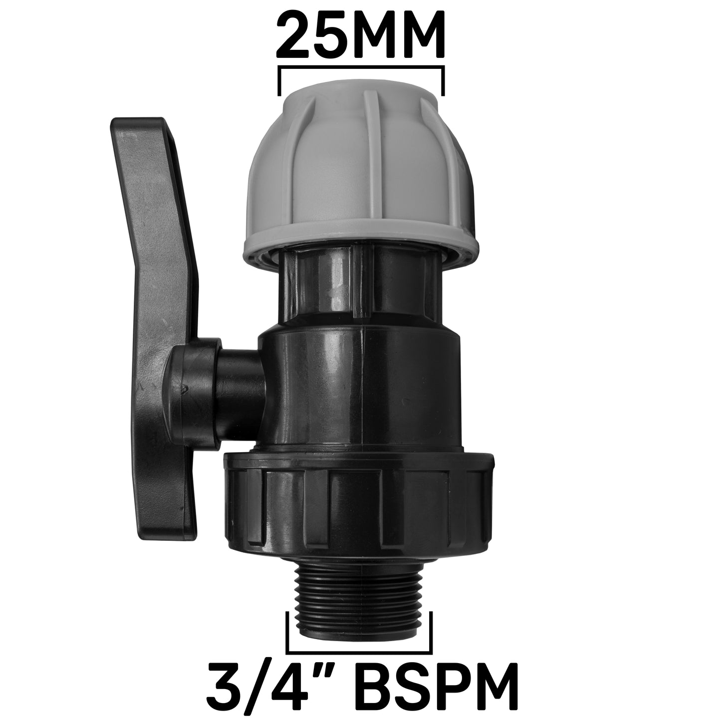 Wall Flange Kit 25mm MDPE + 25mm MDPE Valve