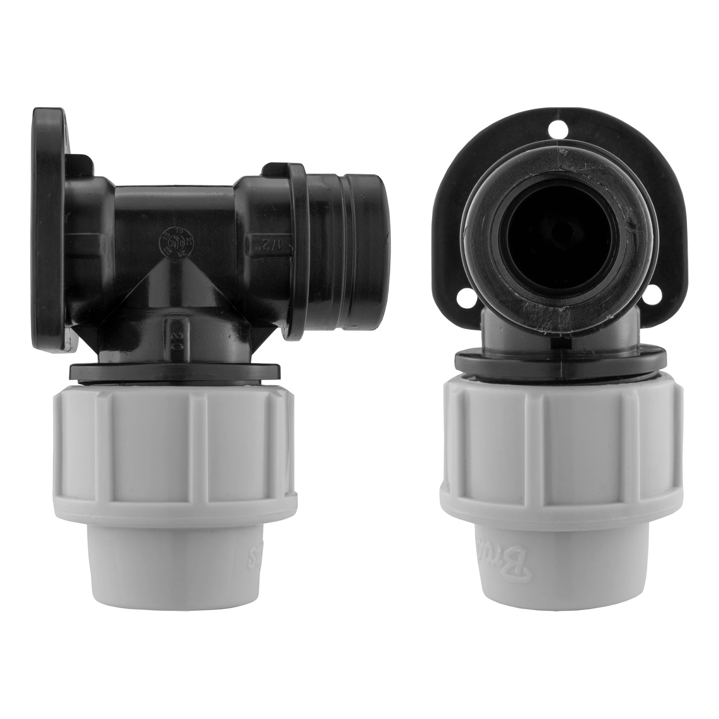 Wall Flange Kit 20mm MDPE - Lever Valve & 25mm MDPE Outlet