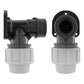 Wall Flange Kit 25mm MDPE + Lever Valve + 32mm MDPE Elbow