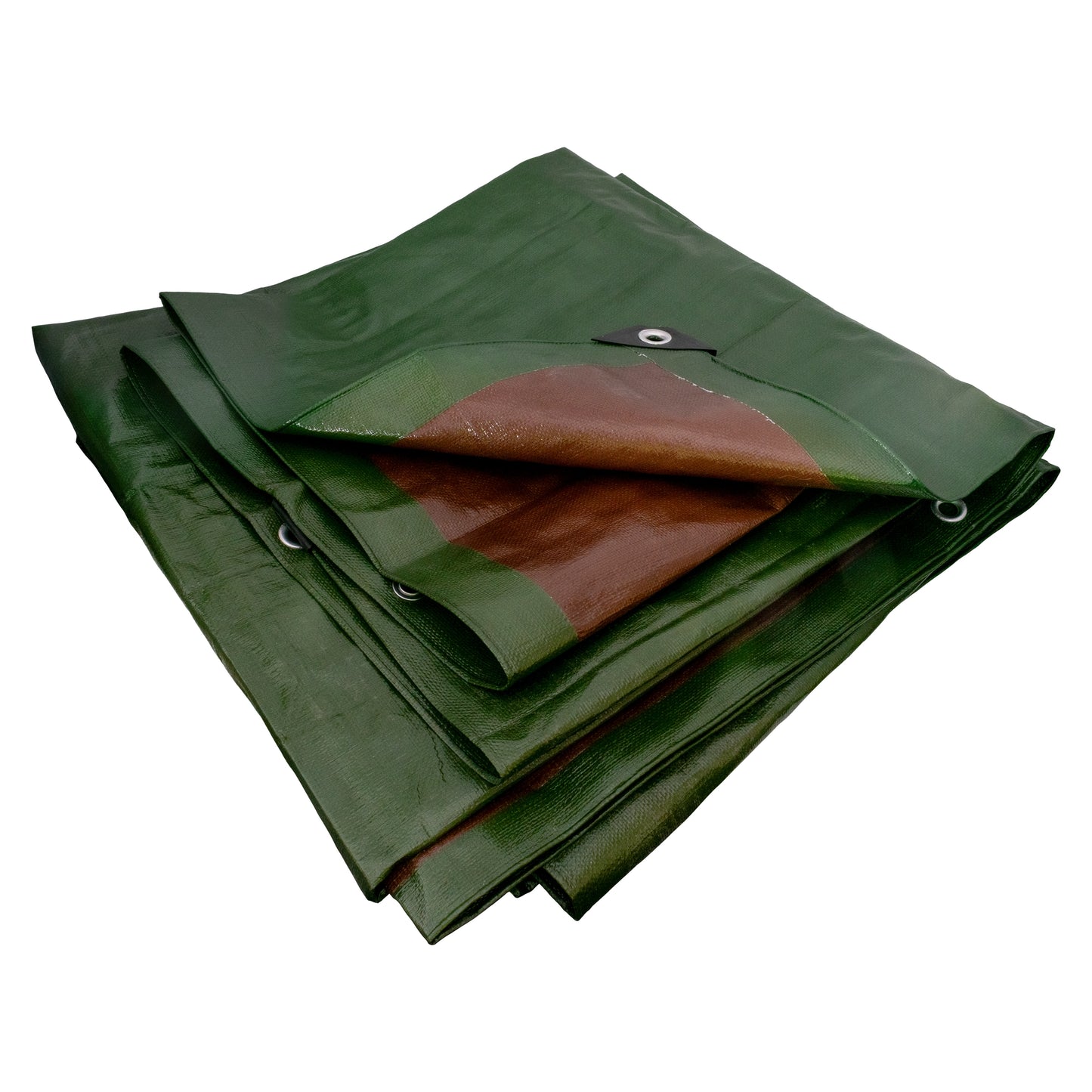 Green/Brown L-Grade Tarpaulin 5m x 5m