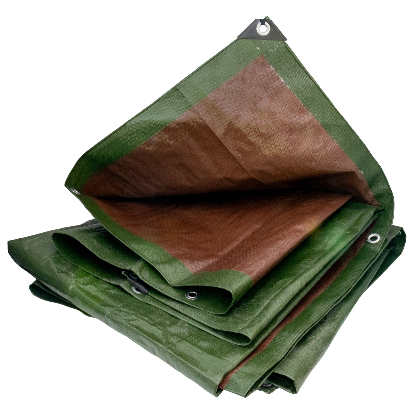 Green/Brown L-Grade Tarpaulin 5m x 5m