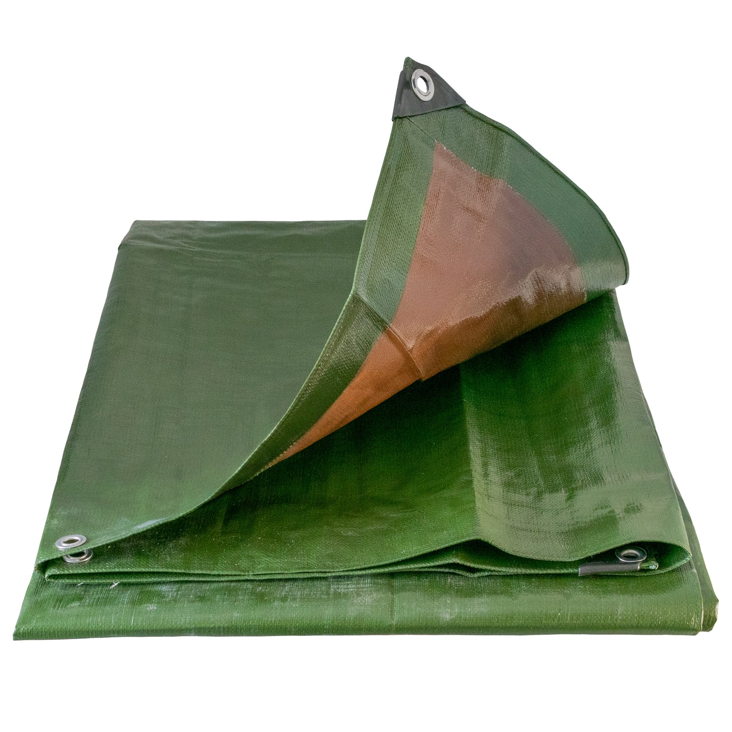 Green/Brown L-Grade Tarpaulin 5m x 5m