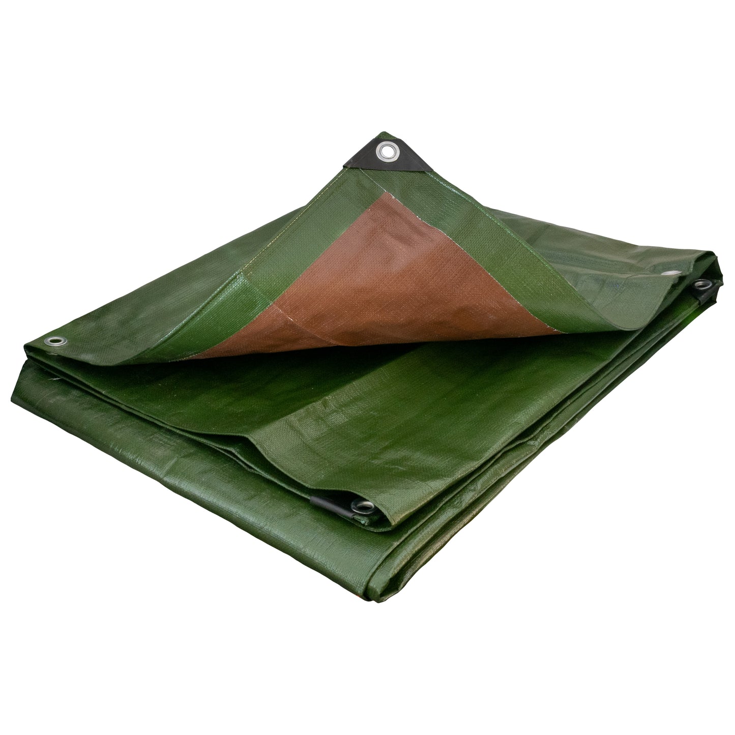 Green/Brown L-Grade Tarpaulin 5m x 5m