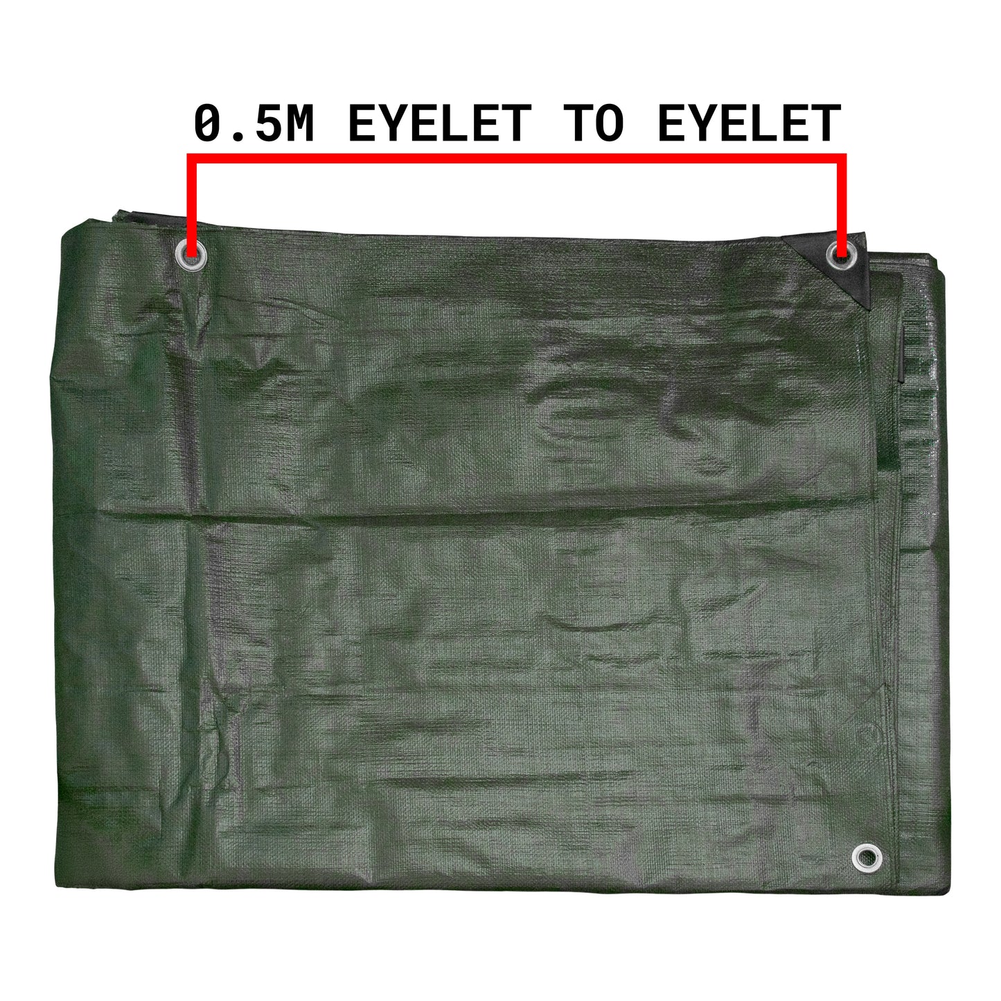 Green/Brown L-Grade Tarpaulin 5m x 5m