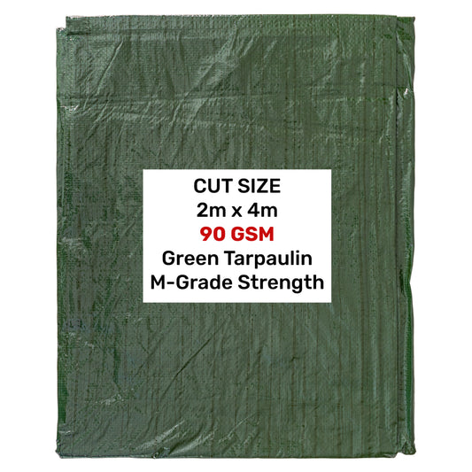 Green M-Grade Tarpaulin 2m x 4m