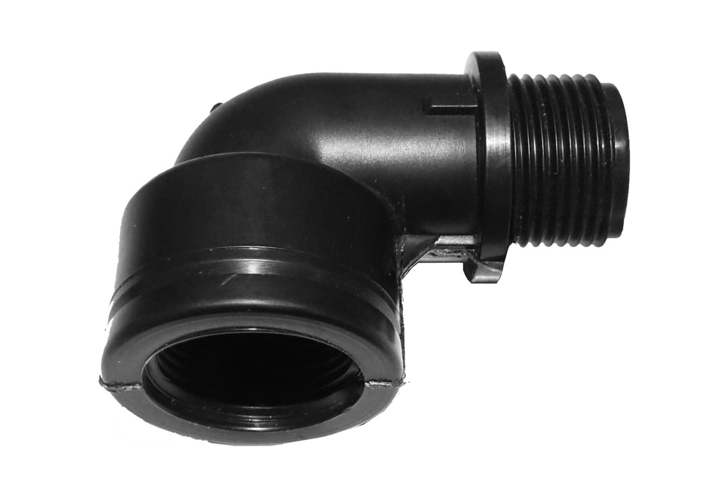 IBC 2” S60X6 Cap with Elbow Fitting, Large Plastic Valve and Male Quick Connector