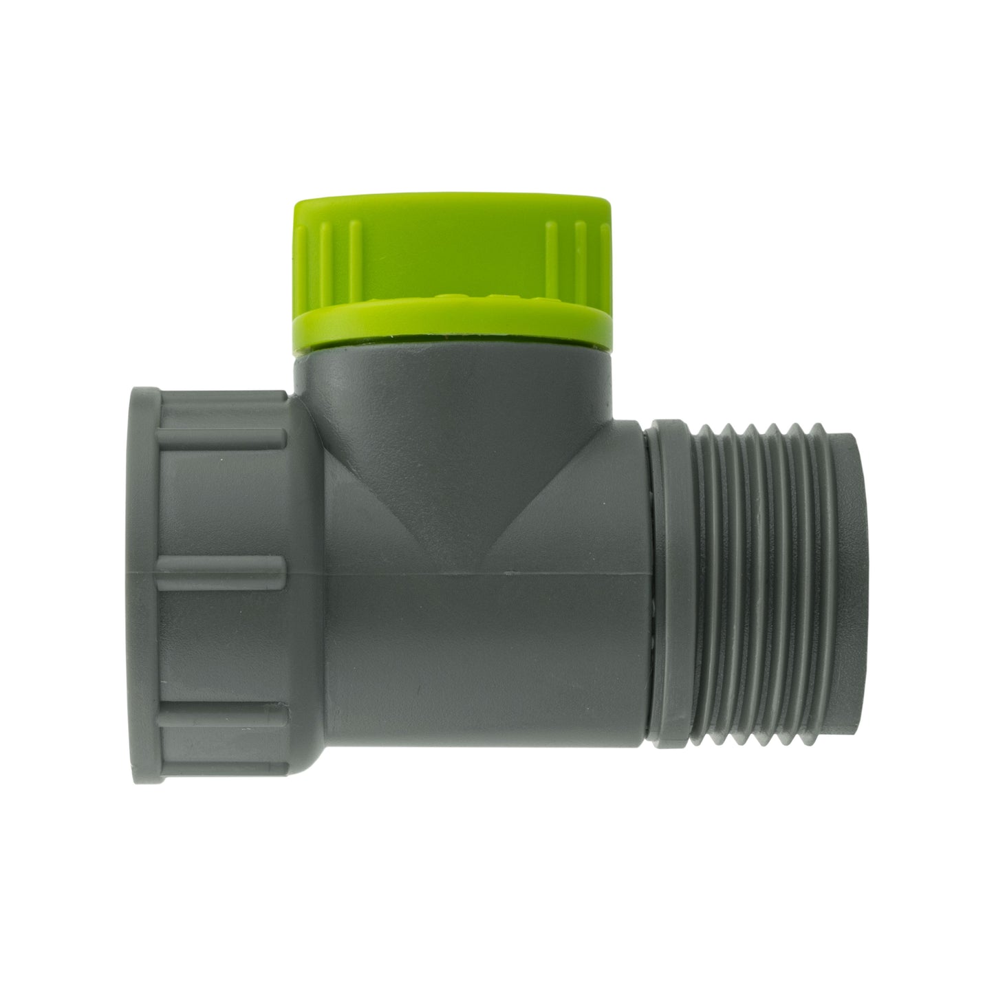 IBC 2” S60X6 Cap with BSP Threaded Valve and Hose Connector Lime