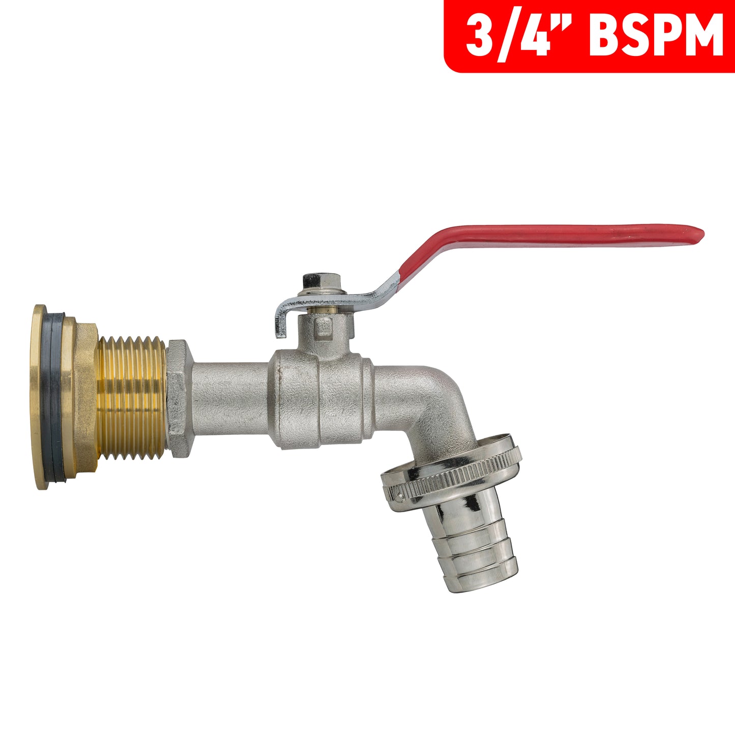 Water Butt Brass Kit 3/4" with Barbed Lever Tap