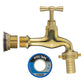 Water Butt Brass Kit 3/4" with 13mm Barbed Polished Brass Tap