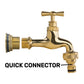 Water Butt Brass Kit 3/4" with Quick Connect Polished Brass Tap