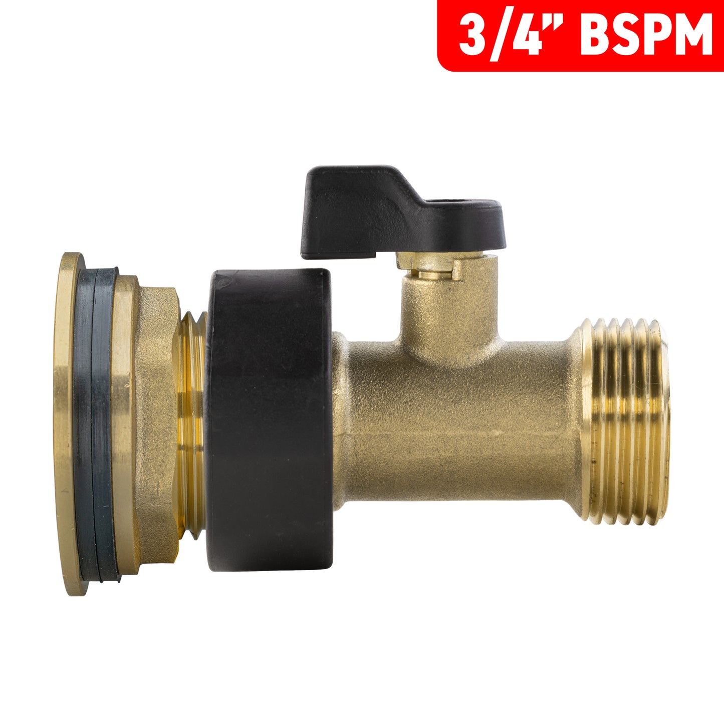 Water Butt Brass Kit 3/4" with Brass Valve and Drill Bit