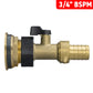 Water Butt Brass Kit 3/4" with Brass Valve + 19mm Barb and Drill Bit