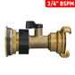 Water Butt Brass Kit 3/4" with Brass Valve + Geka and Drill Bit