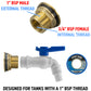 Water Butt Brass Kit 1" with White PVC Tap