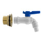 Water Butt Brass Kit 1" with White PVC Tap