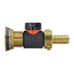 Water Butt Brass Kit 1" with In-Line Valve + 1/2" Brass Barb