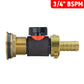 Water Butt Brass Kit 1" with In-Line Valve + 1/2" Brass Barb