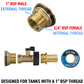 Water Butt Brass Kit 1" with Brass Valve + 19mm Barb and Drill Bit