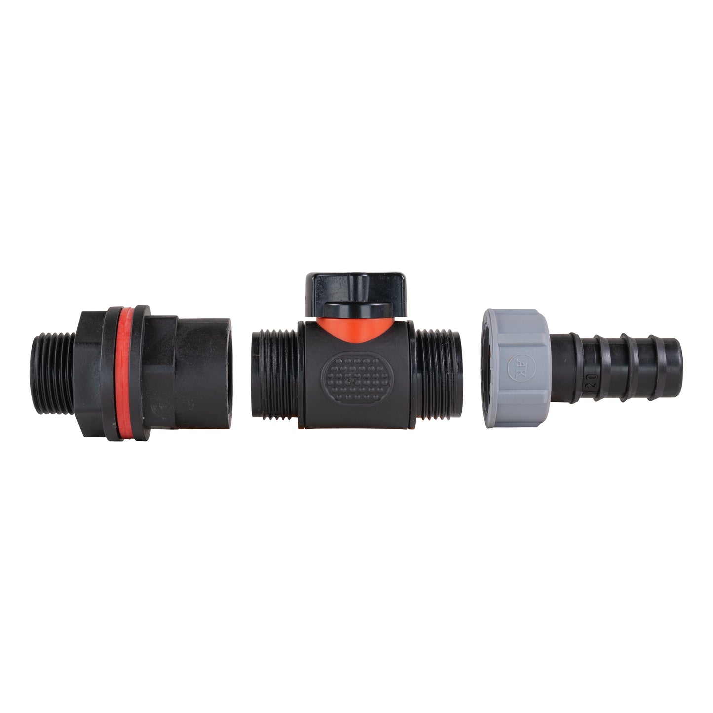 Water Butt Kit 3/4" with In-Line Valve + 3/4" Barb