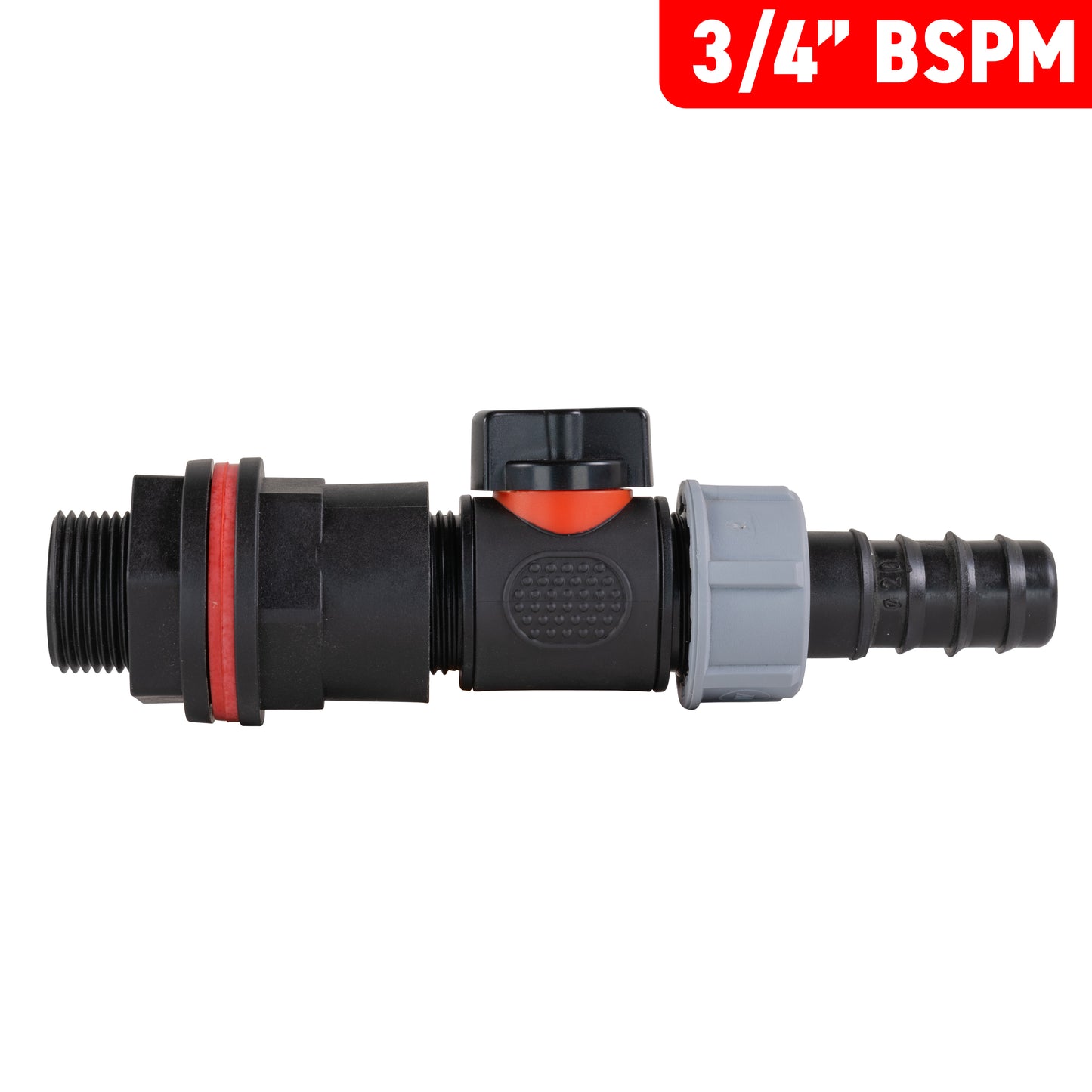 Water Butt Kit 3/4" with In-Line Valve + 3/4" Barb