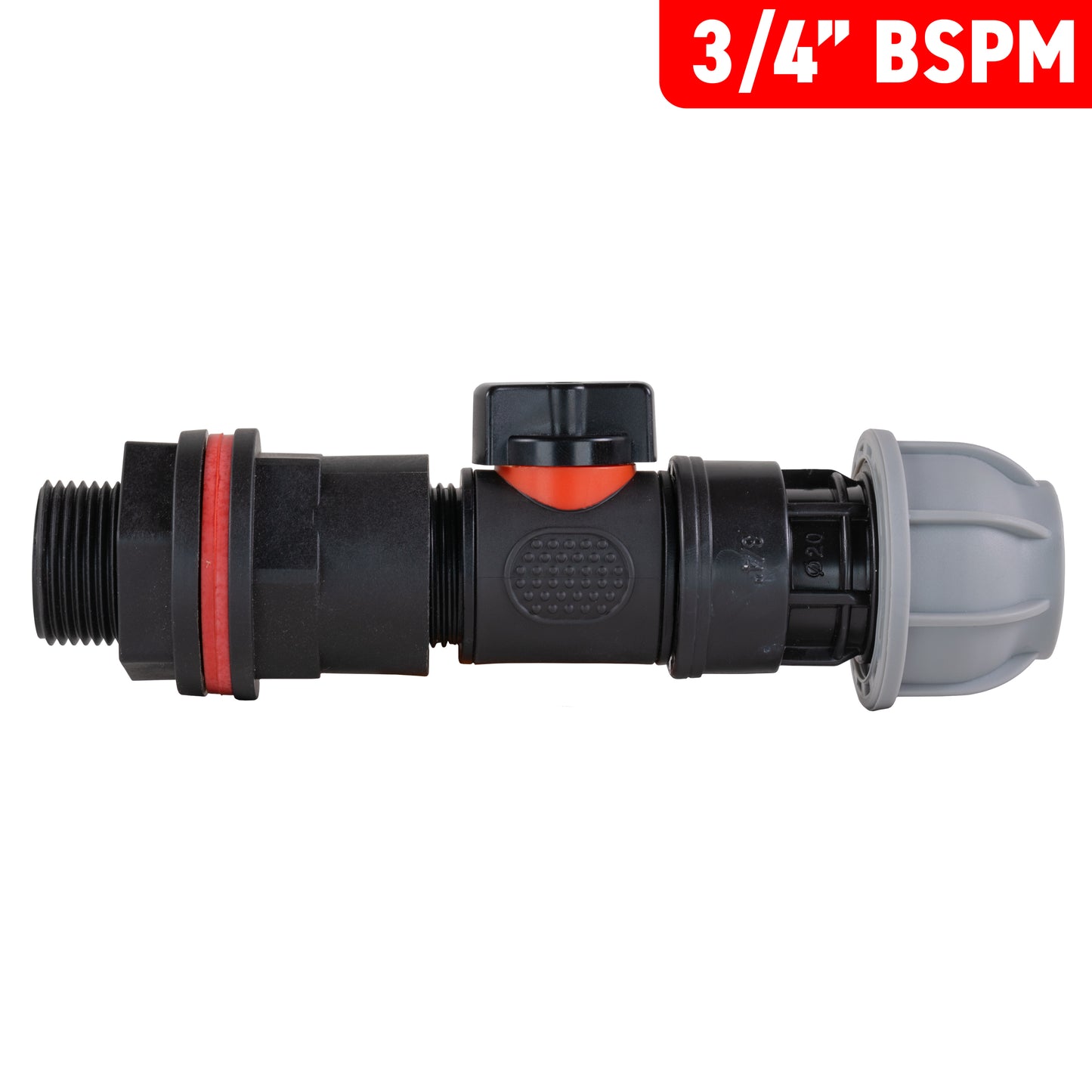 Water Butt Kit 3/4" with In-Line Valve + 25mm MDPE Joiner