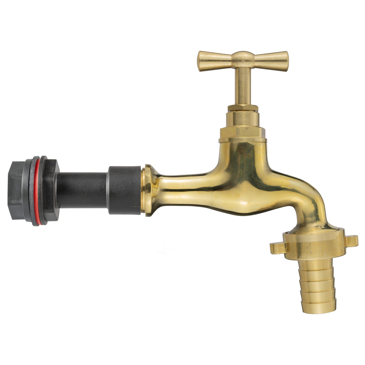 Water Butt Extension Kit 1/2" with 13mm Barbed Polished Brass Tap