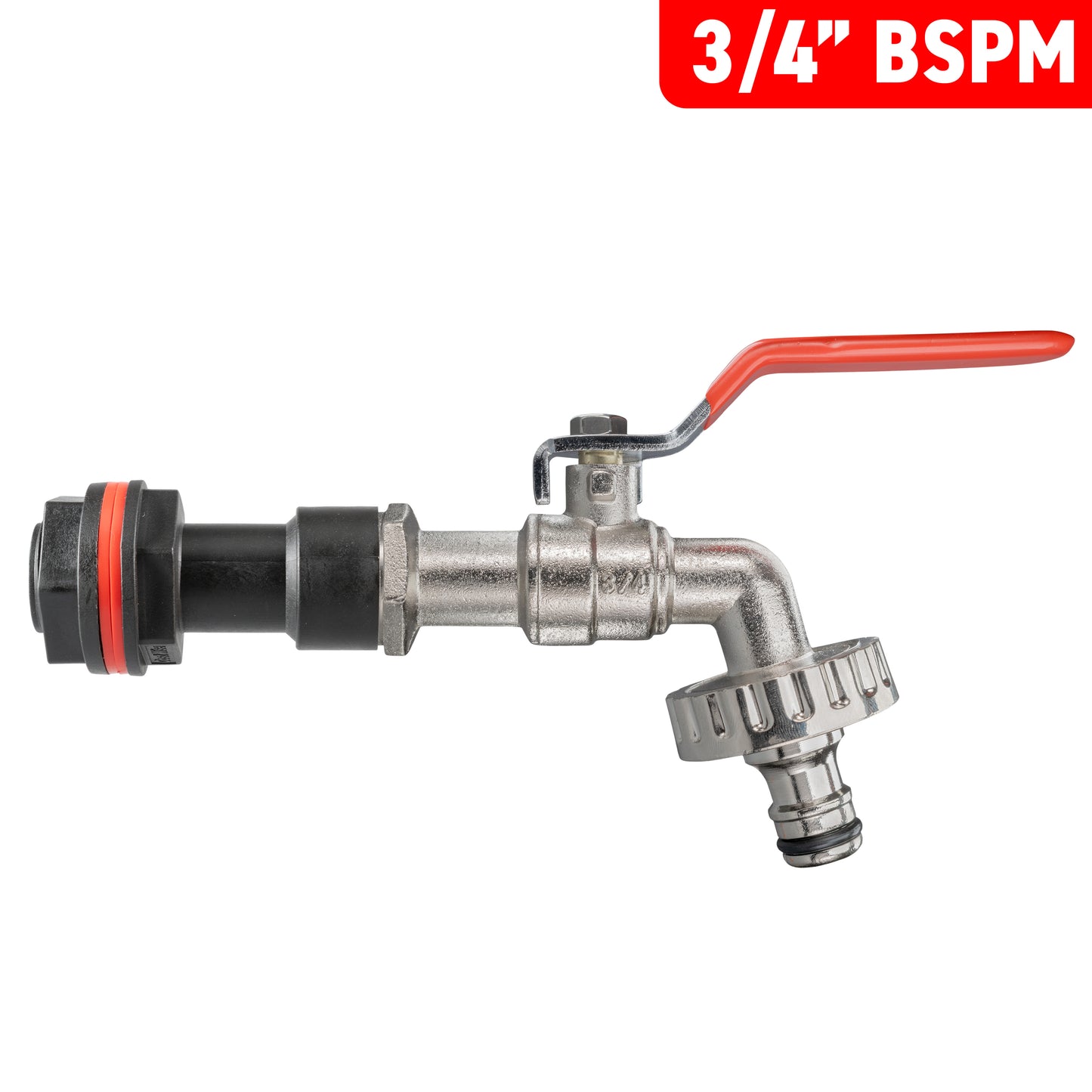 Water Butt Extension Kit 3/4" with Quick Connect Lever Tap