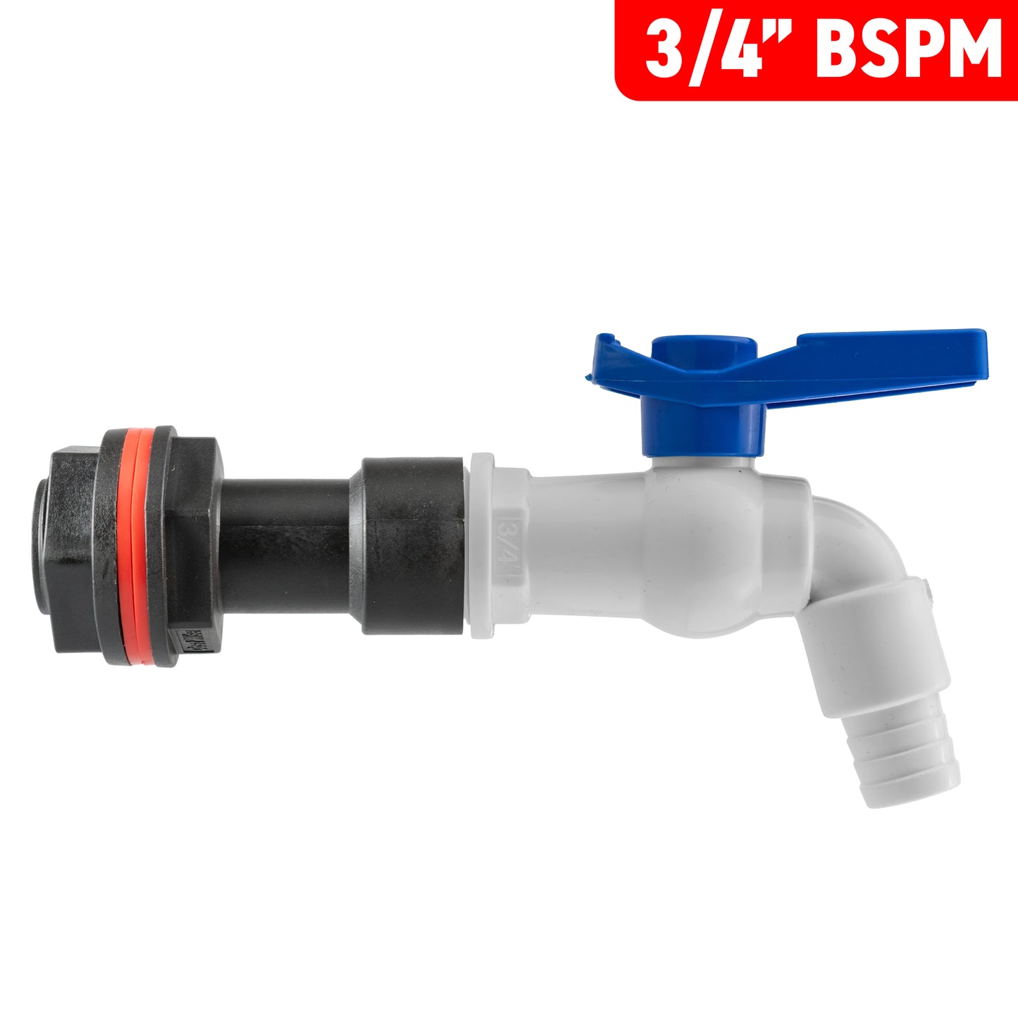 Water Butt Extension Kit 3/4" with White PVC Tap