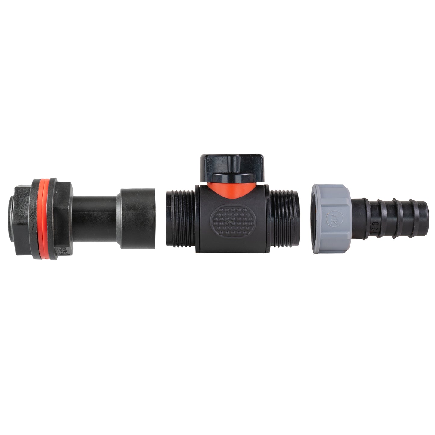 Water Butt Extension Kit 3/4" with In-Line Valve + 20mm Barb