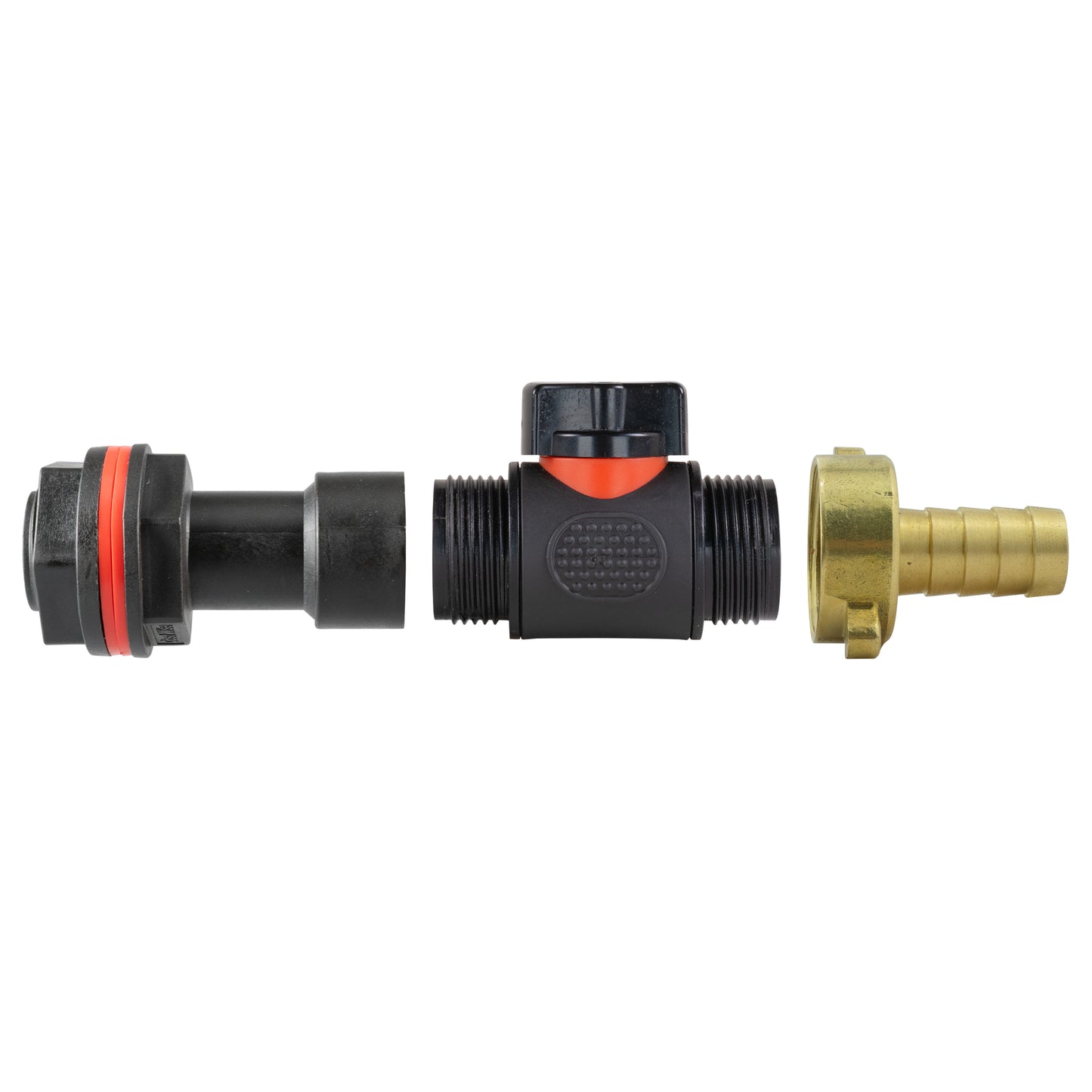 Water Butt Extension Kit 3/4" with In-Line Valve + Brass 1/2" Barb