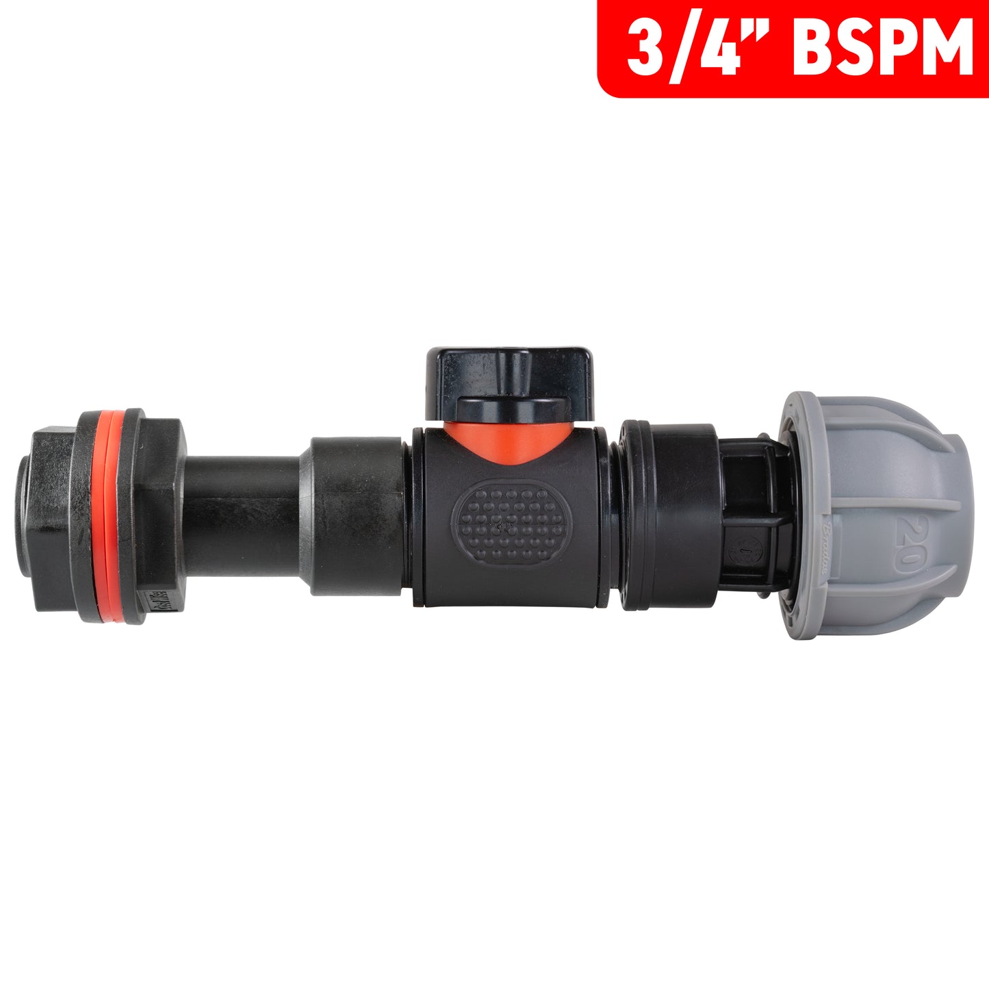 Water Butt Extension Kit 3/4" with In-Line Valve + 20mm MDPE