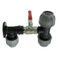 Wall Flange Kit 25mm MDPE + Lever Valve + 32mm MDPE Tee