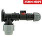 Wall Flange Kit 25mm MDPE + In-Line Valve + 25mm MDPE Joiner