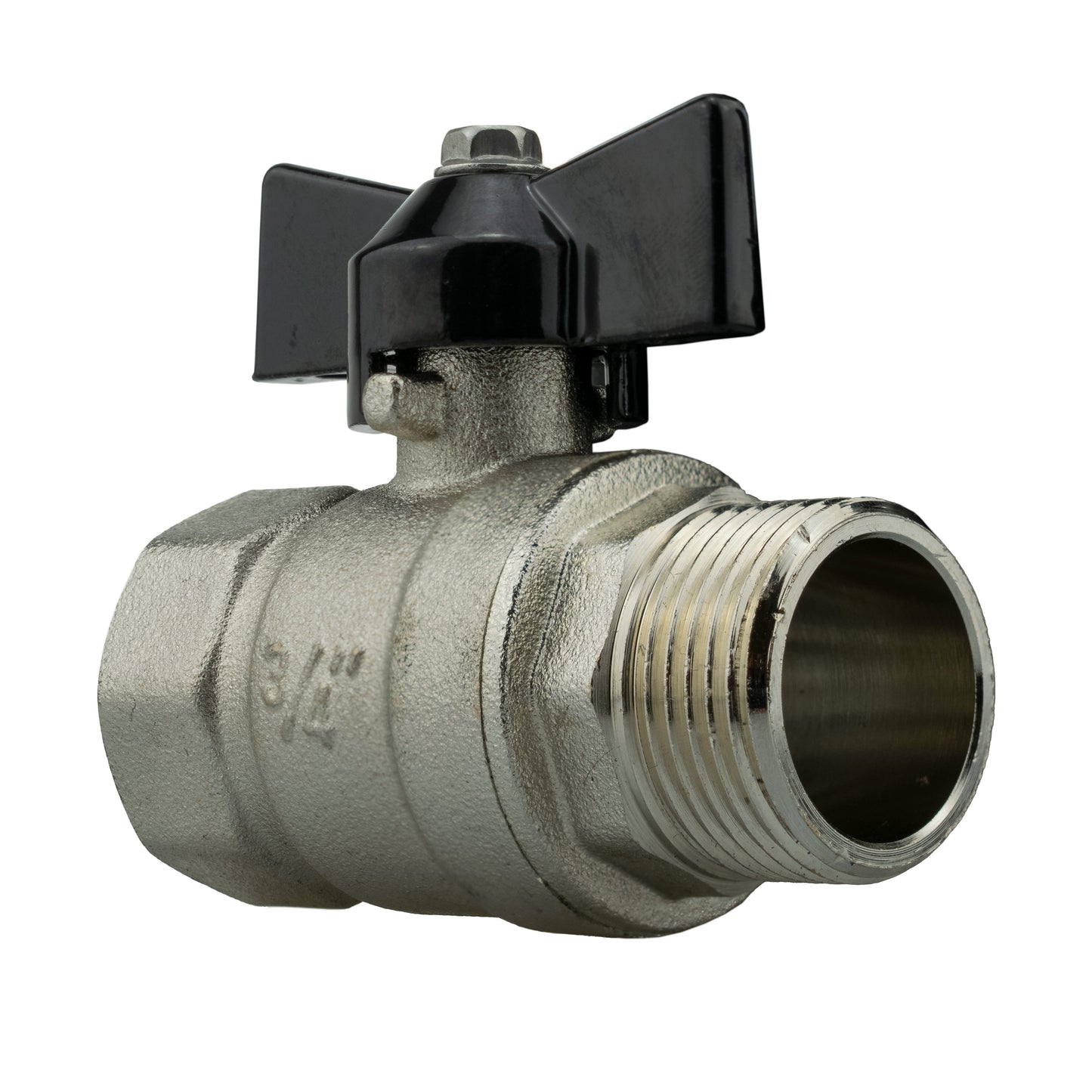 IBC 2” S60X6 – 3/4" BSPF Extender Adaptor with Butterfly Valve and Male Quick Connector