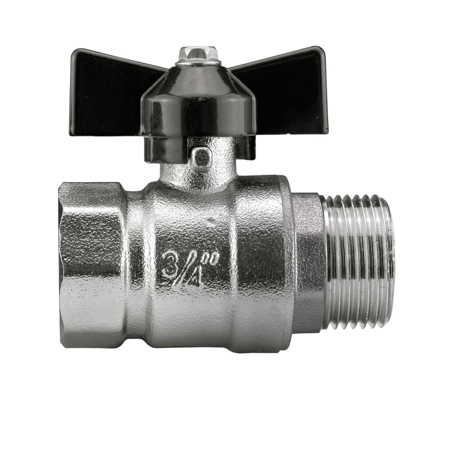 IBC 2” S60X6 – 3/4" BSPF Extender Adaptor with Butterfly Valve and Male Quick Connector