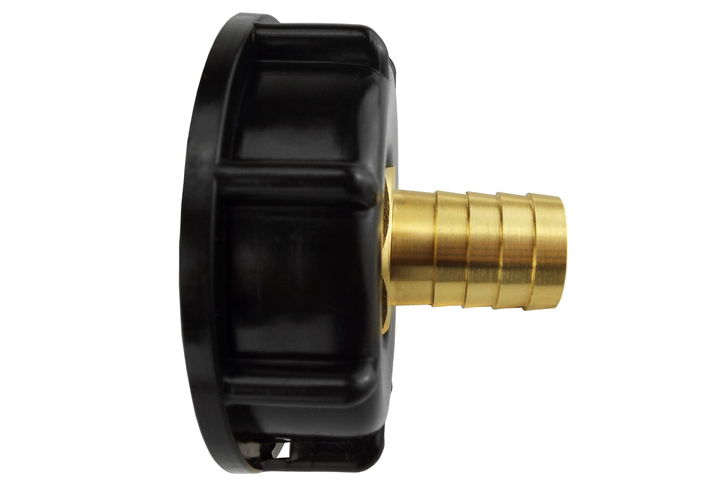 IBC 2” S60X6 Cap with 13mm Brass Barb