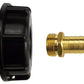 IBC 2” S60X6 Cap with 13mm Brass Barb