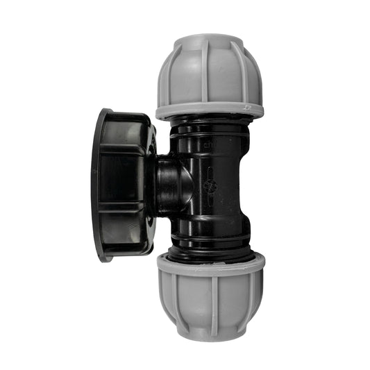 IBC 2” S60X6 Cap with 25mm MDPE Tee