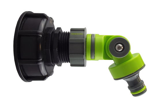 IBC 2” S60X6 Cap with Adjustable Tap Connector Lime