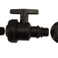 IBC 2” S60X6 Cap with Large Plastic Valve and 16mm Barbed Elbow