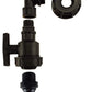 IBC 2” S60X6 Cap with Elbow Fitting, Large Plastic Valve and Male Quick Connector