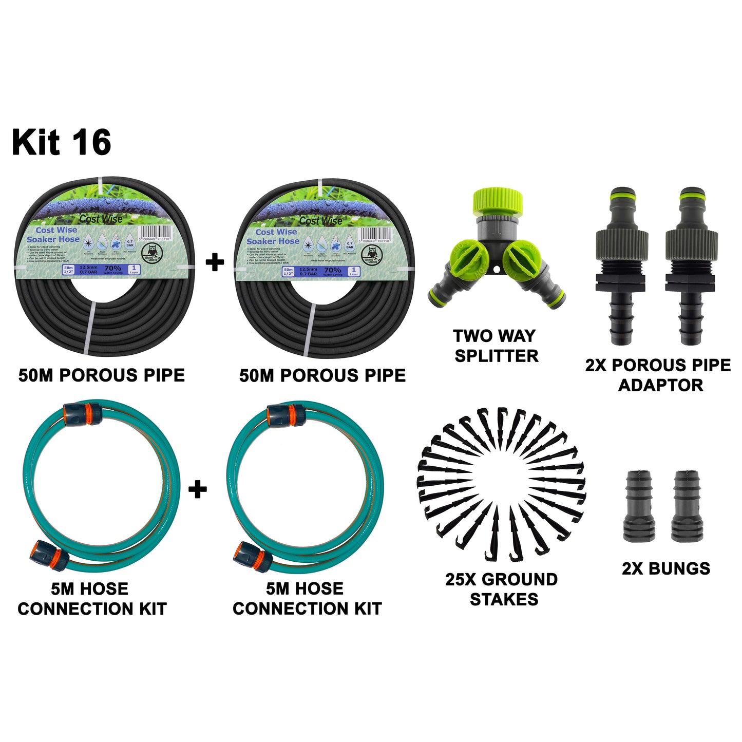 Porous Pipe Kit, POROUS-KIT16