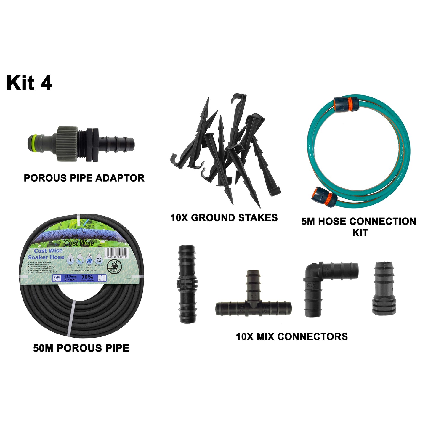 Porous Pipe Kit, POROUS-KIT4